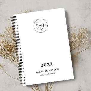 Agenda Logotipo Empresarial Personalizado Minimalista Cor