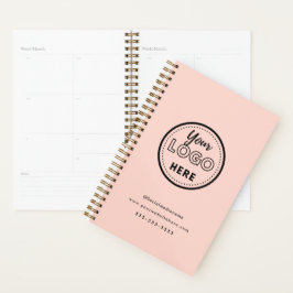Agenda Logotipo Minimalista Rubor Pink para promoción de