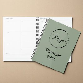 Agenda Logotipo minimalista verde salvia moderno profesio