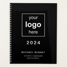 Agenda Logotipo moderno para negocios en negro 2024