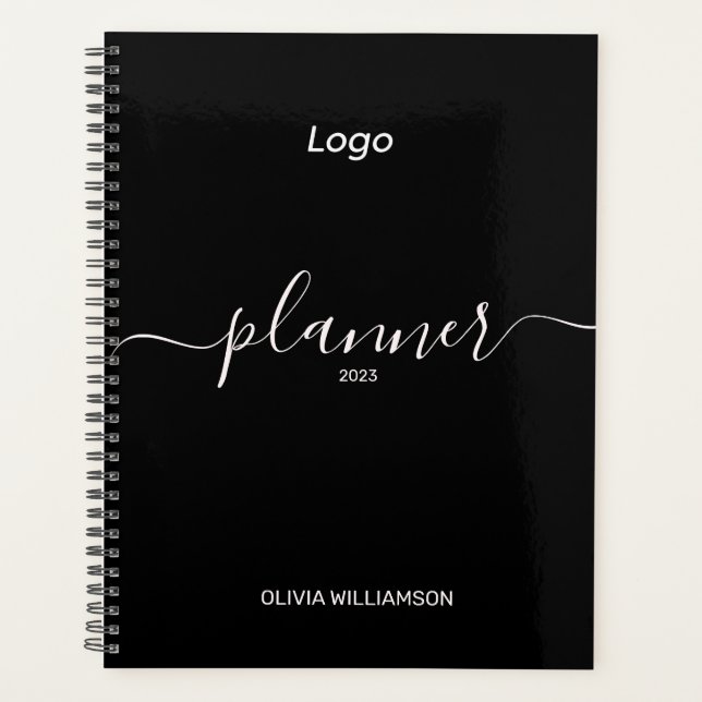 Agenda Logotipo Negra Profesional (Anverso)