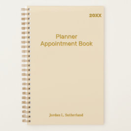 Agenda Logotipo personalizado minimalista elegante marfil