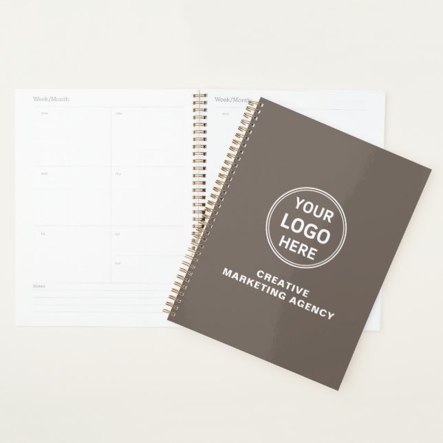 Agenda Logotipo personalizado moderno negocio beige (Demostración)