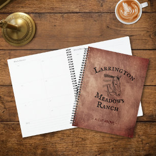 Agenda Logotipo Personalizado para Negocio de Rancho de C