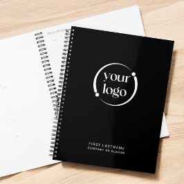 Agenda Logotipo profesional moderno simple en negro
