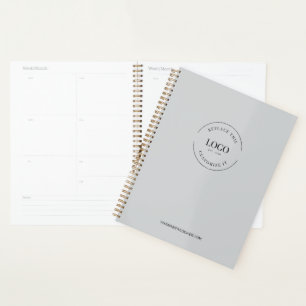 Agenda Logotipo simple Personalizado Minimalista blanco c