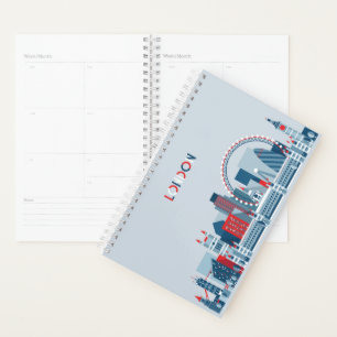 Agenda Londres, Inglaterra Línea aérea roja, blanca y