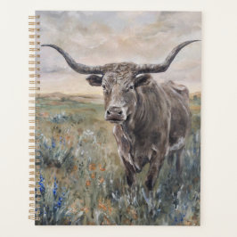 Agenda "Longhorn" pintado a mano