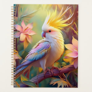 Agenda Loro Cacatúa Ala Irisada Pájaro Fantasía