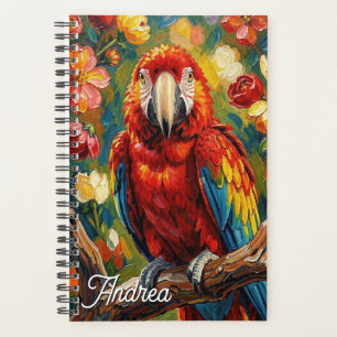 Agenda Loro Guacamayo Impasto Personalizado Bonito