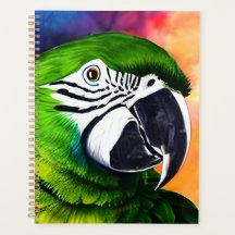 Loro verde generado por la inteligencia artificial