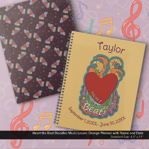 Agenda Los amantes de la música de Heart the Beat Doodles