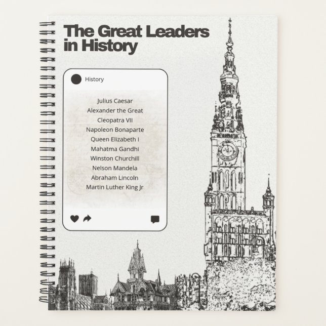 Agenda Los grandes líderes de la historia (Anverso)