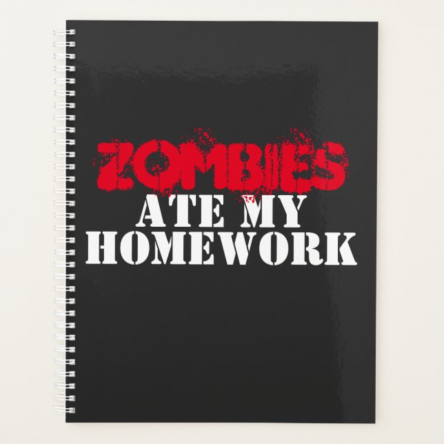 Agenda "Los zombies se comieron mi casa" muertos viviente (Anverso)