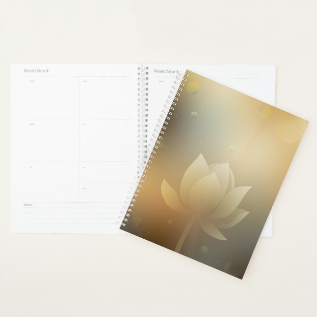 Agenda Lotus Flower Hardcover Daily Planner (Demostración)