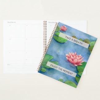 Agenda Lotus flower watercolor