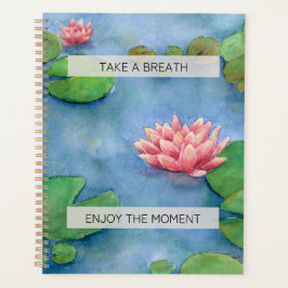 Agenda Lotus flower watercolor