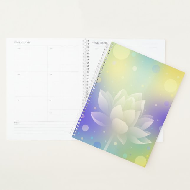 Agenda Lotus Glow Hardcover Planner (Demostración)