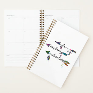 Agenda Love Explore Adventure Arrow Tribal Boho Design