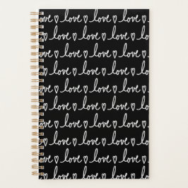 Agenda Love Handwritten Valentine's Day Notebook Planner