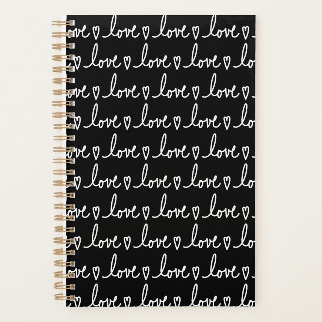 Agenda Love Handwritten Valentine's Day Notebook Planner (Anverso)