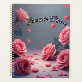 Agenda Love is in Bloom Pink Roses Romantic Valentine's