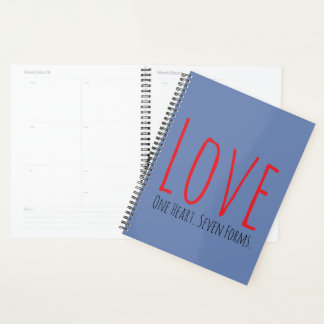 Agenda Love - One Heart. Seven Forms Planner