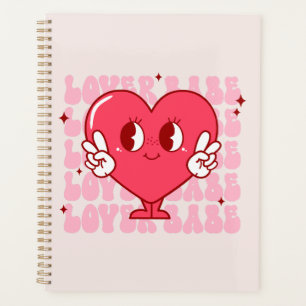Agenda Lover Babe Corazón sonriente y texto repetido