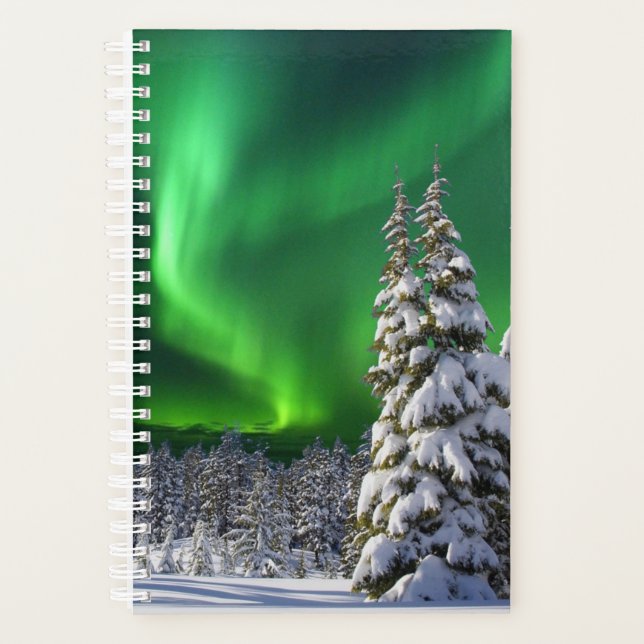 Agenda Luces boreales durante el invierno (Anverso)