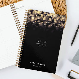 Agenda Luces doradas personalizadas