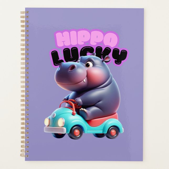 Agenda Lucky Hippo Planner (Anverso)