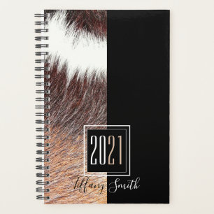 Agenda Lujo Negro Monogramado 2021
