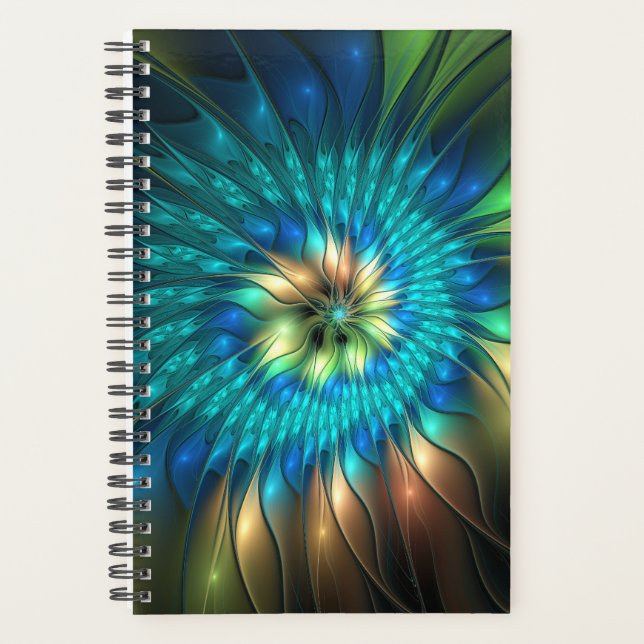 Agenda Luminous Fantasy Flower, Colorful Abstract Fractal (Anverso)