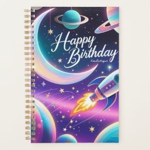 Agenda Luna creciente de cumpleaños feliz con temática ga