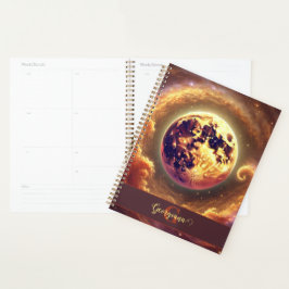 Agenda Luna de la Galaxia otoñal personalizada