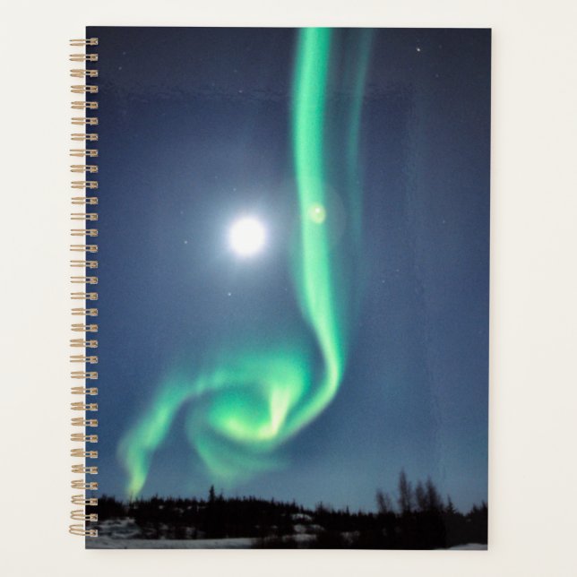 Agenda Luna Llena Con Aurora | Yellowknife Canadá (Anverso)