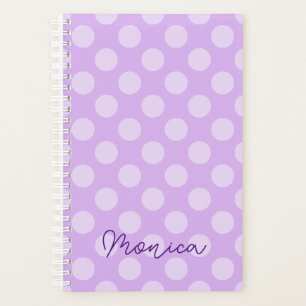 Agenda Lunares de Lavanda Pálido Personalizados