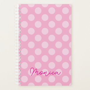 Agenda Lunares Rosa Claro Personalizados