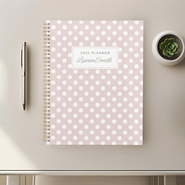 Agenda Lunares rosados modernos (Subido por el creador)