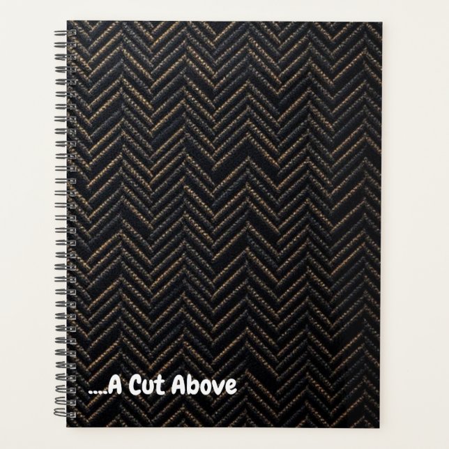 Agenda Luxury Brand Herringbone | Subtle Foil Pinstripe (Anverso)