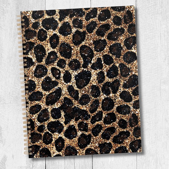 Agenda Luxury Glitter Gold Brown Black Leopard Pattern (Subido por el creador)