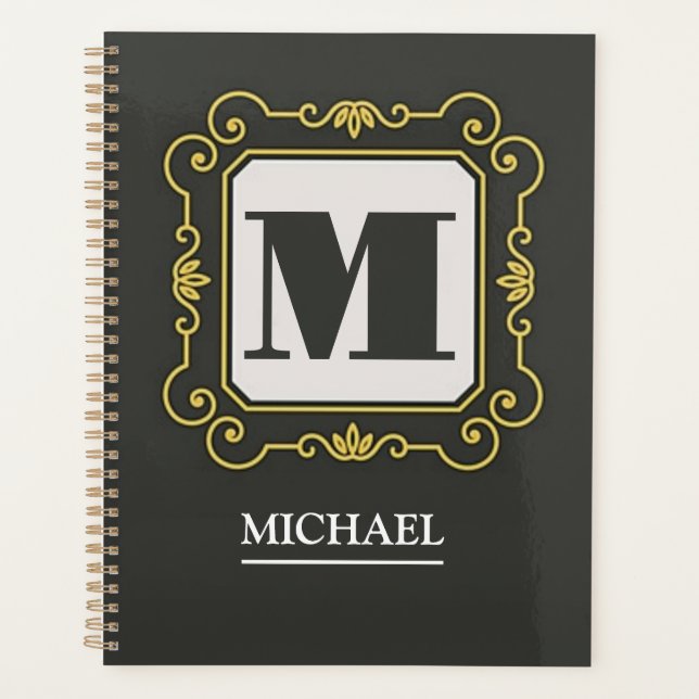 Agenda Luxury minimal Modern monogram (Anverso)