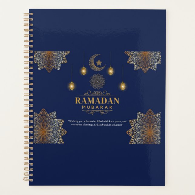 Agenda Luz de Linterna Elegante Saludo de Ramadan (Anverso)