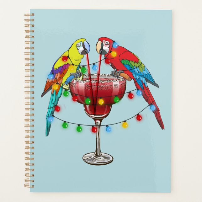 Agenda Macaws tropicales bebiendo vino (Anverso)
