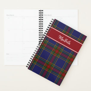 Agenda MacBeth Tartan Plaid Planner