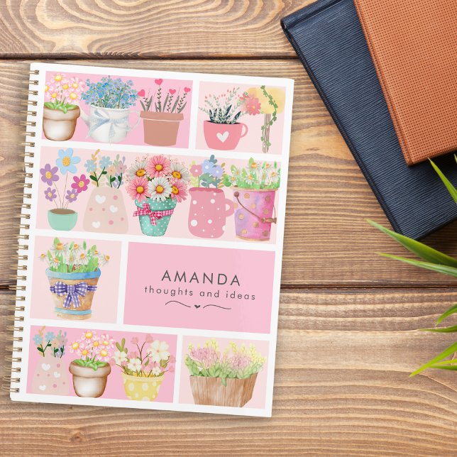 Agenda Maceteros de flores elegantes rosados modernos (Subido por el creador)