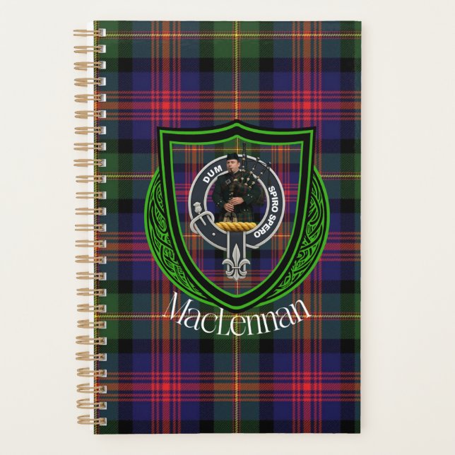Agenda MacLennan Scottish Clan Tartan & Crest (Anverso)
