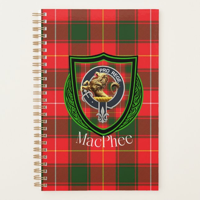 Agenda MacPhee Scottish Clan Tartan & Crest (Anverso)