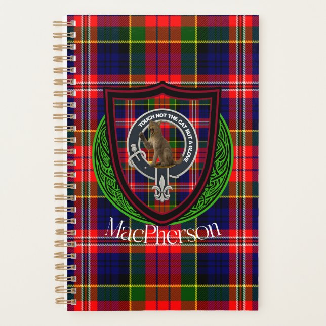 Agenda MacPherson Scottish Clan Tartan & Crest (Anverso)