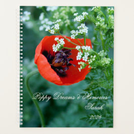 Agenda Macro Red Poppy | Artistic Personalized Journal